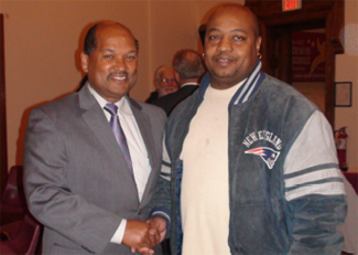 Councilor Charles Yancey with Mike Dockery
